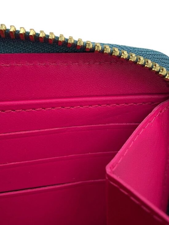 Louis Vuitton Wallet Monogram Vernis Zippy Blue Pink - Picture 8 of 10